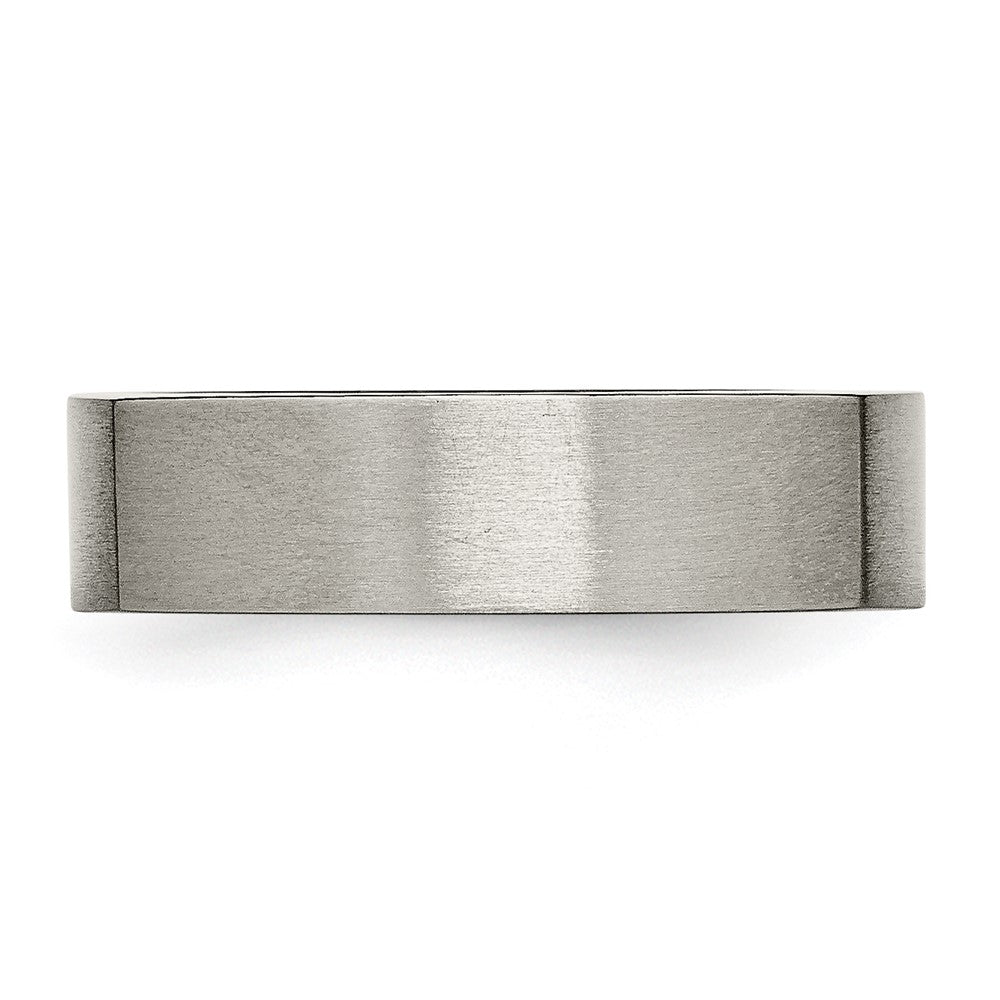 Titanium Satin 6mm Square Band