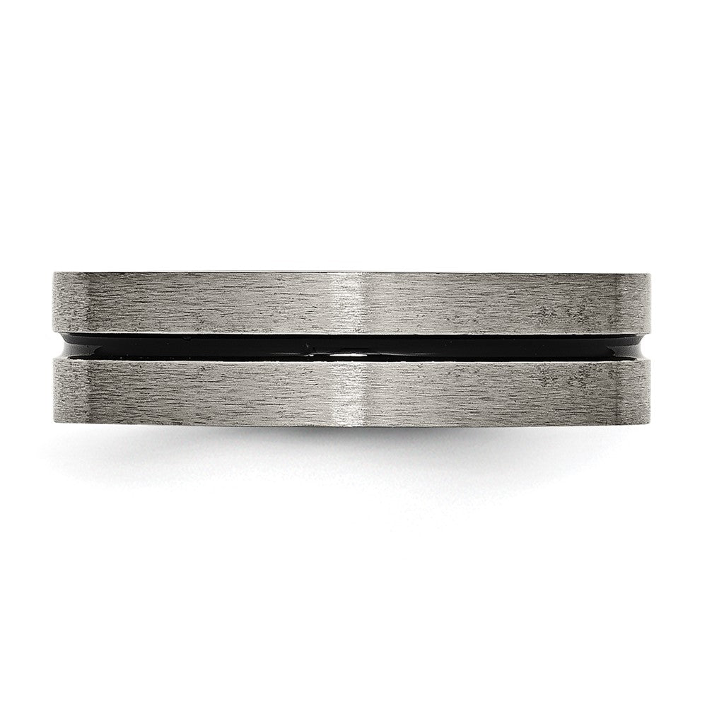 Titanium Black Enamel 6mm Brushed Band