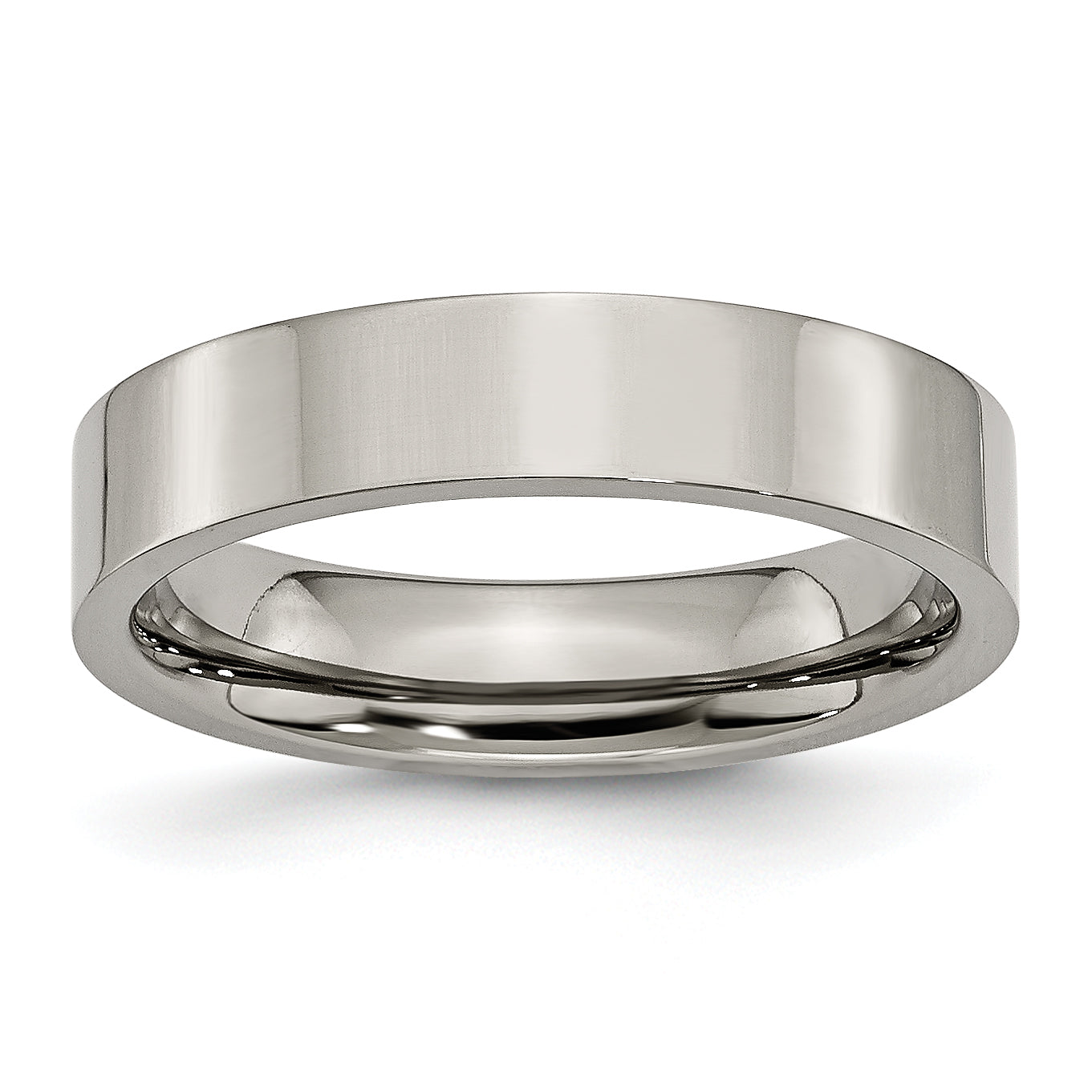 Titanium Flat 5mm Polished Band TB155