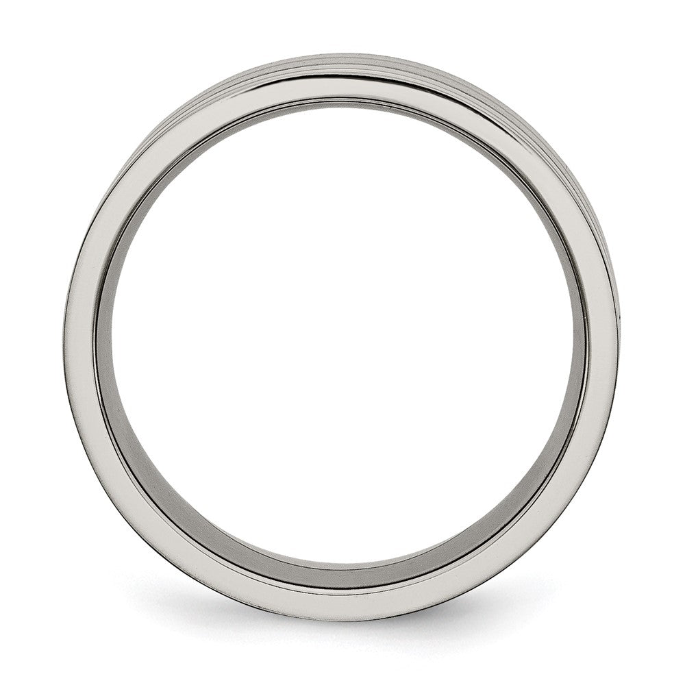 Chisel Titanium Brushed Center 8mm Grooved Band