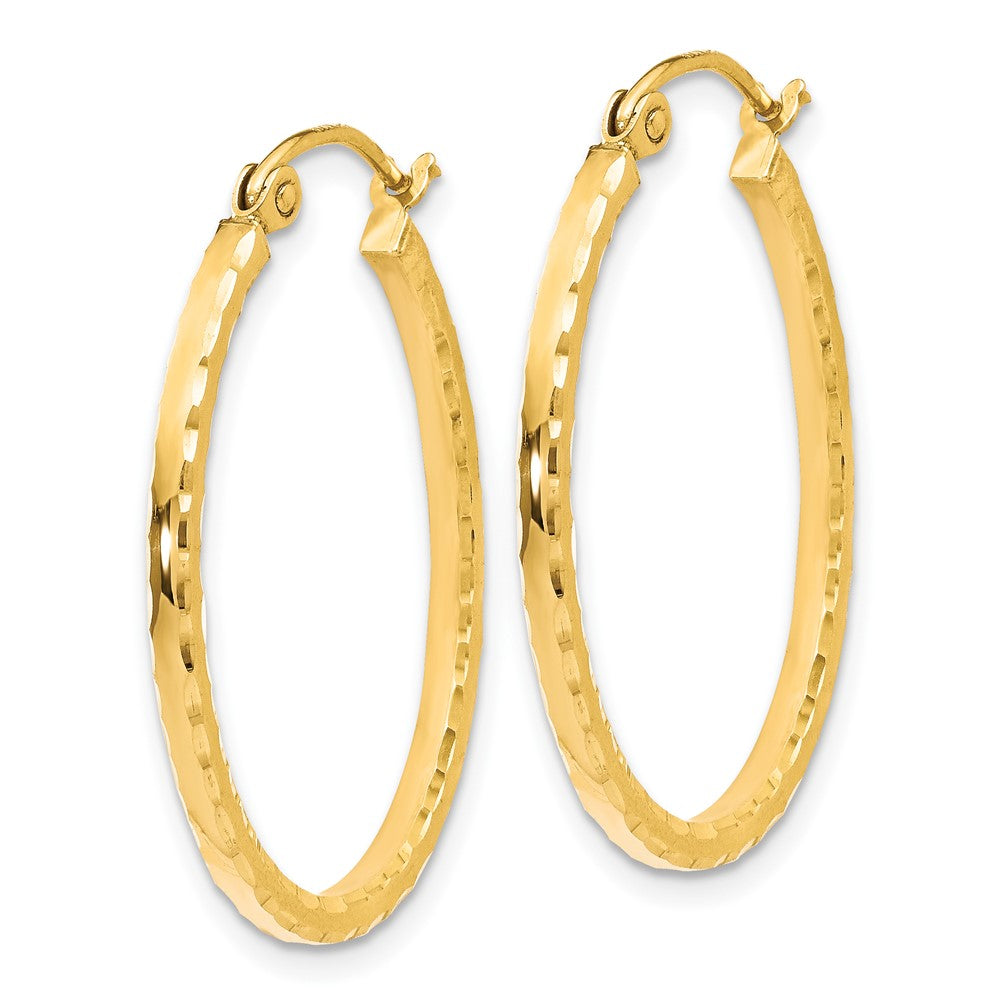 10K D/C Hinged Hoop Earrings