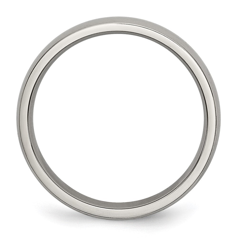 Chisel Titanium Polished 4mm Half Round Band