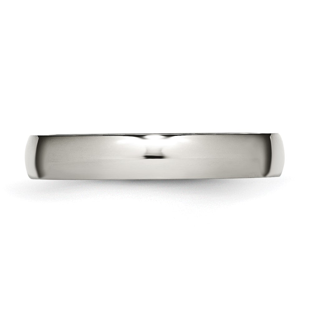 Chisel Titanium Polished 4mm Half Round Band