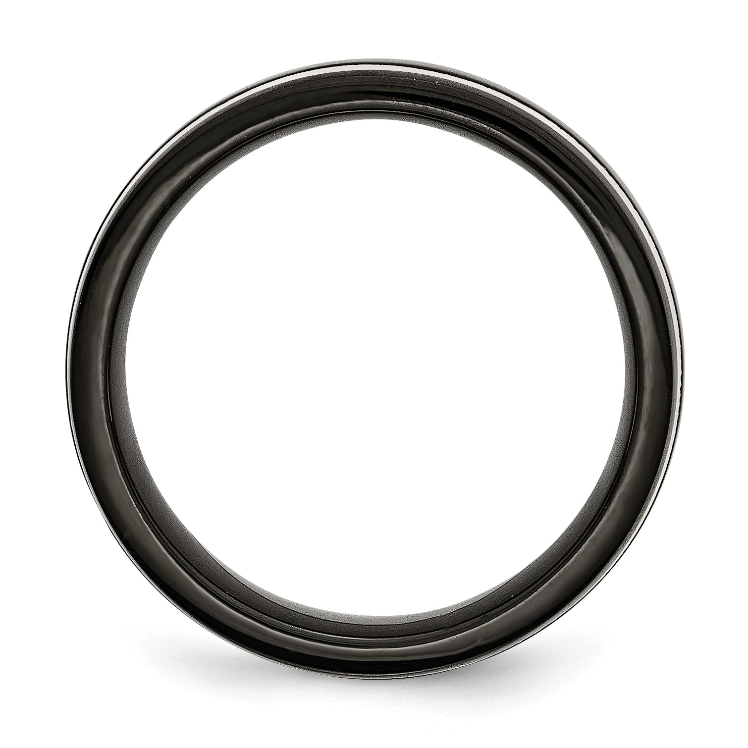 Titanium 8mm Black IP-plated Polished Band TB256