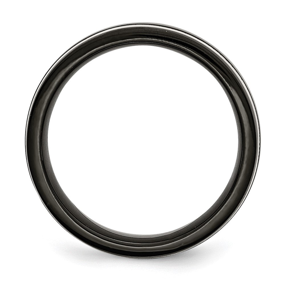 Titanium 8mm Black IP-plated Polished Band