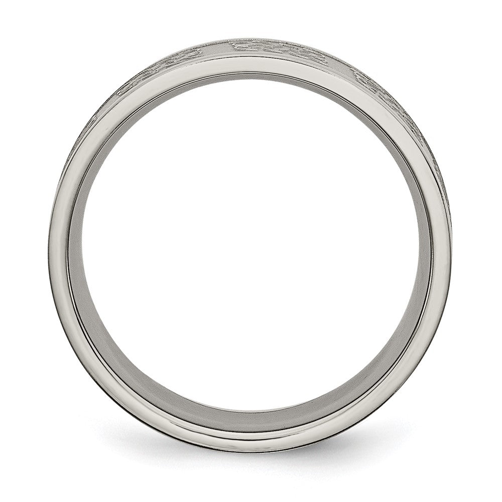 Titanium Satin Center 7mm Fancy Design Band