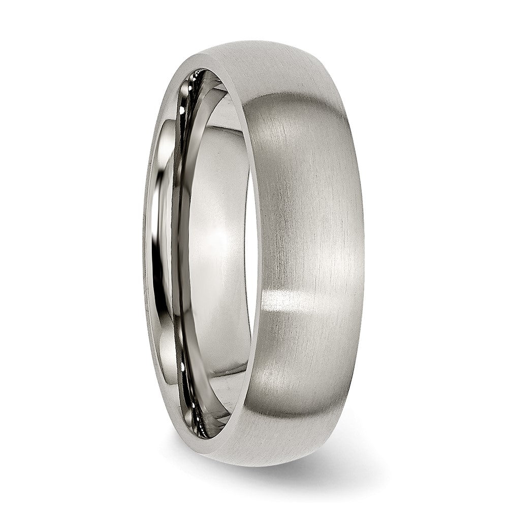 Chisel Titanium Brushed 6mm Half Round Band