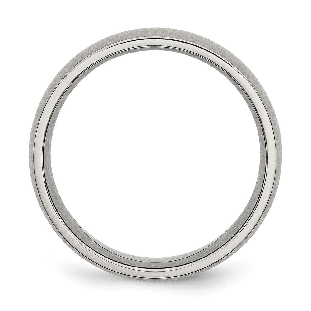 Chisel Titanium Brushed 8mm Half Round Band