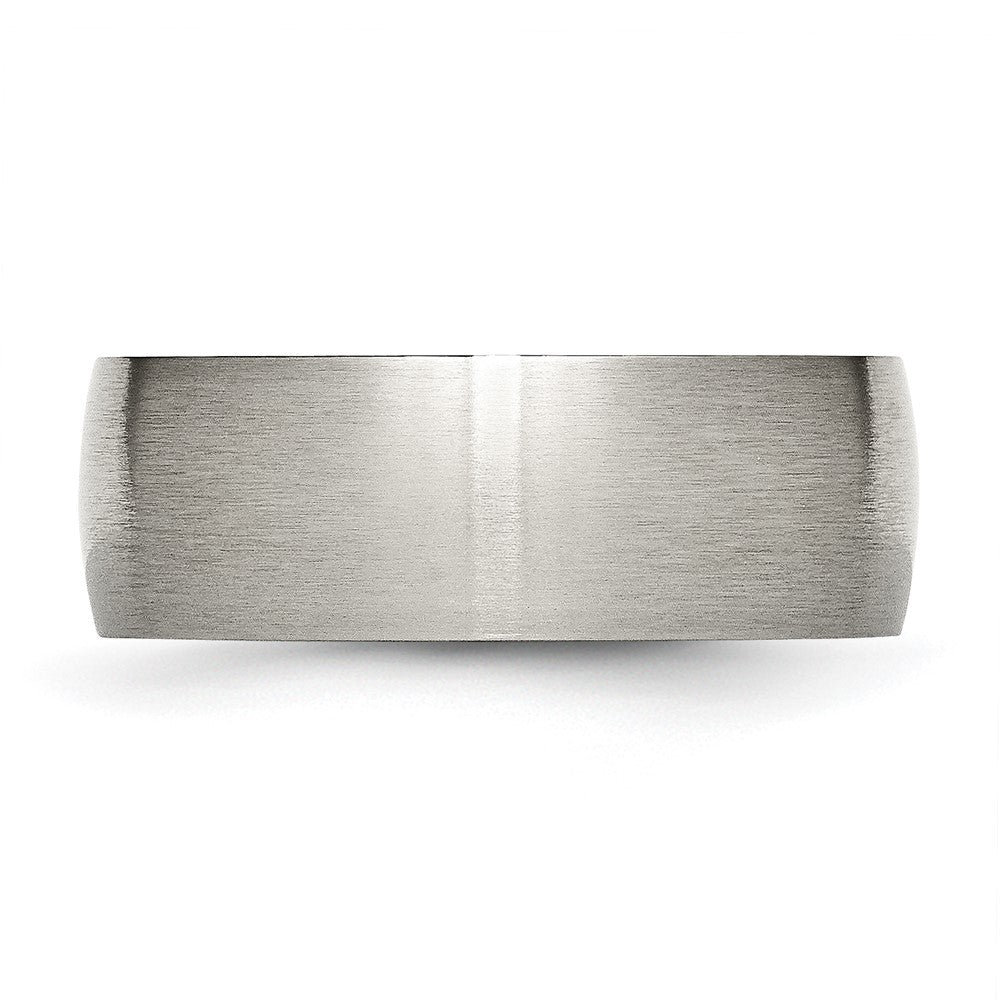 Chisel Titanium Brushed 8mm Half Round Band