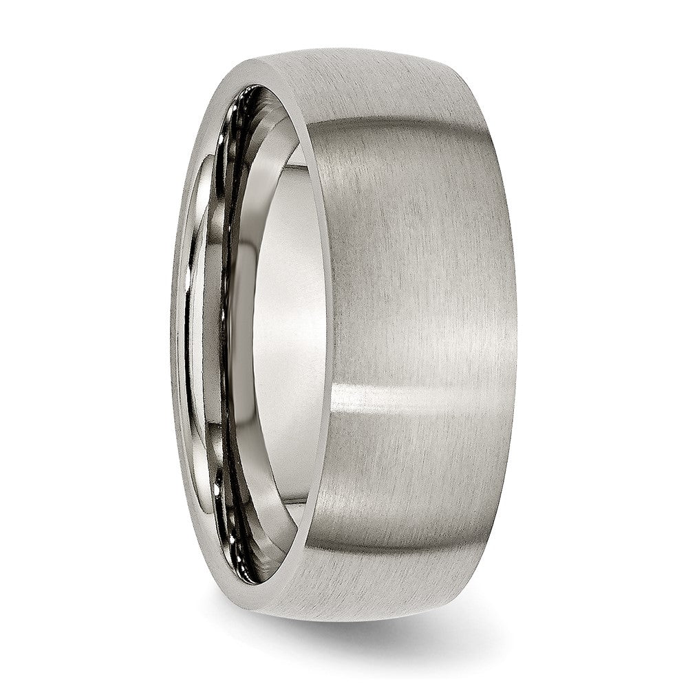 Chisel Titanium Brushed 8mm Half Round Band