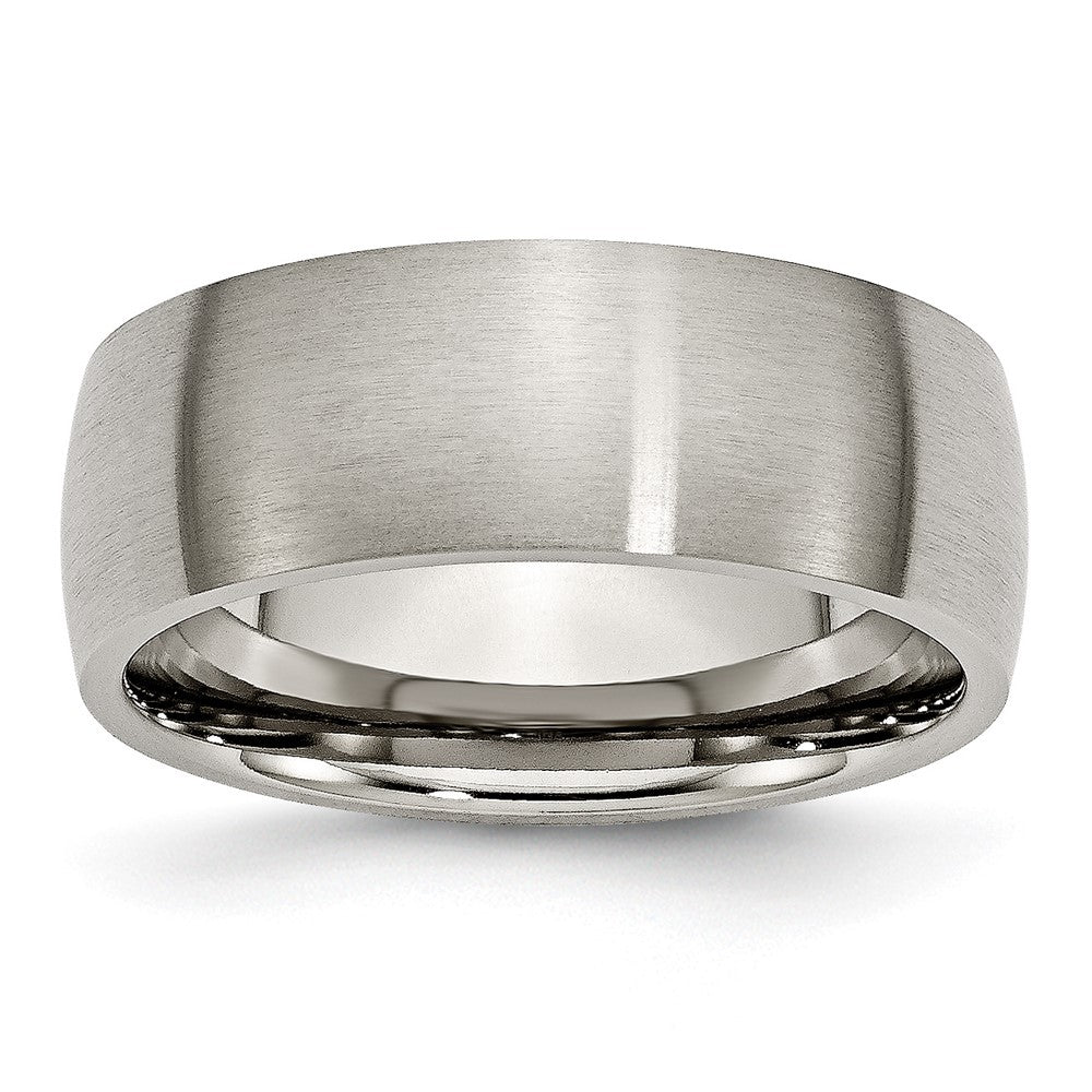 Chisel Titanium Brushed 8mm Half Round Band