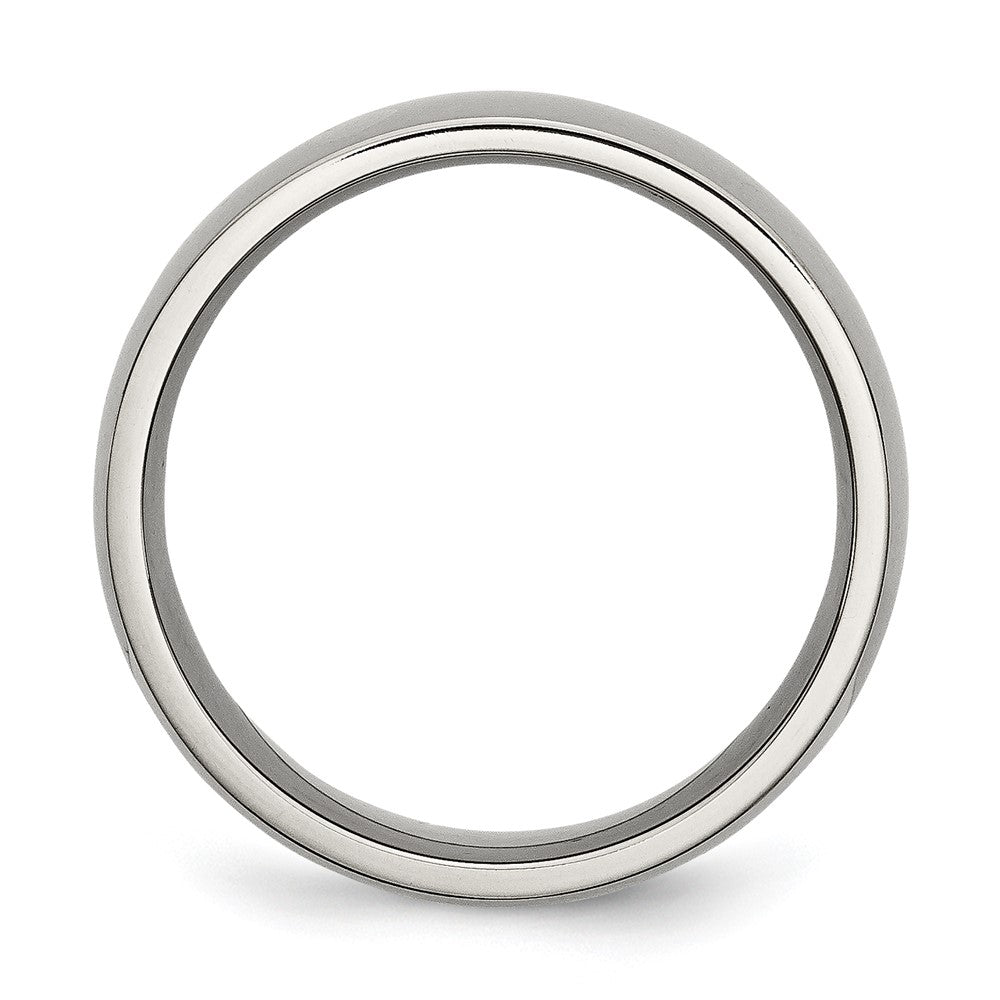 Chisel Titanium Polished 8mm Half Round Band