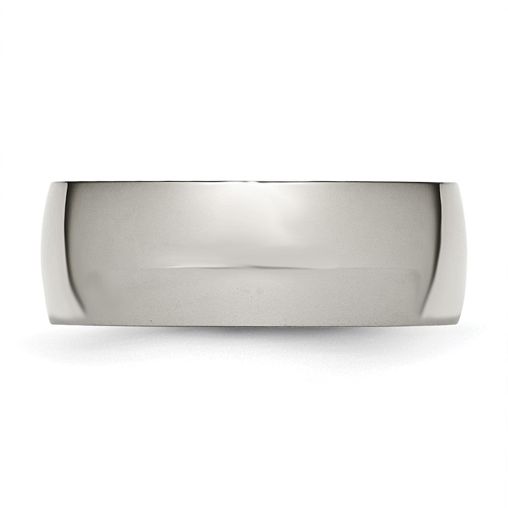 Chisel Titanium Polished 8mm Half Round Band