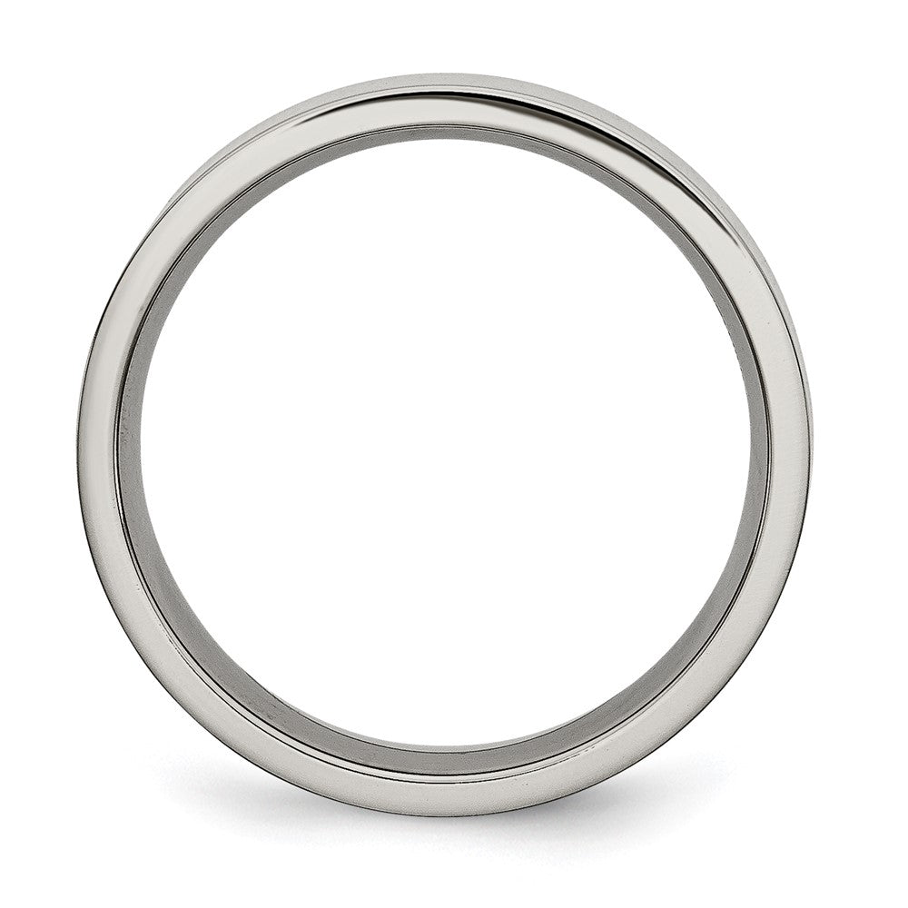 Chisel Titanium Polished 6mm Flat Band