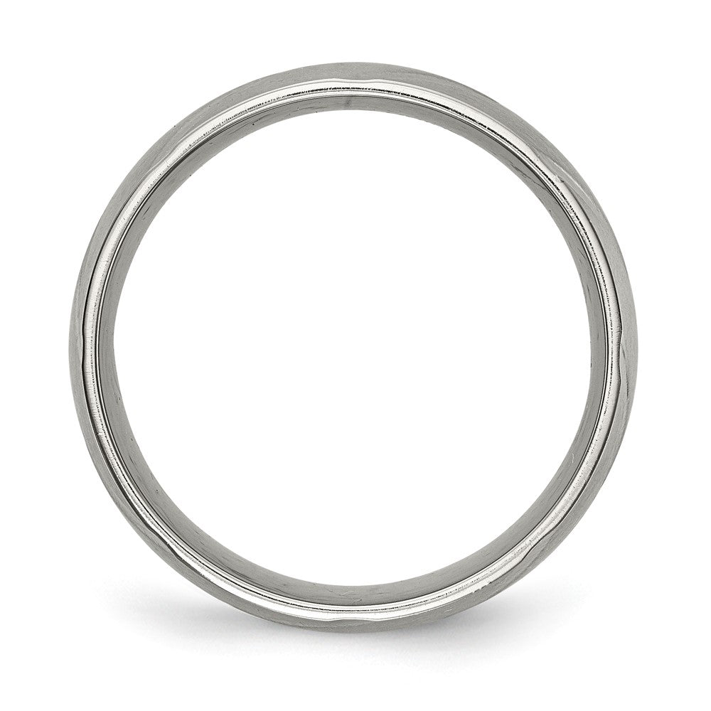 Chisel Titanium Satin 8mm Swirl Design Band