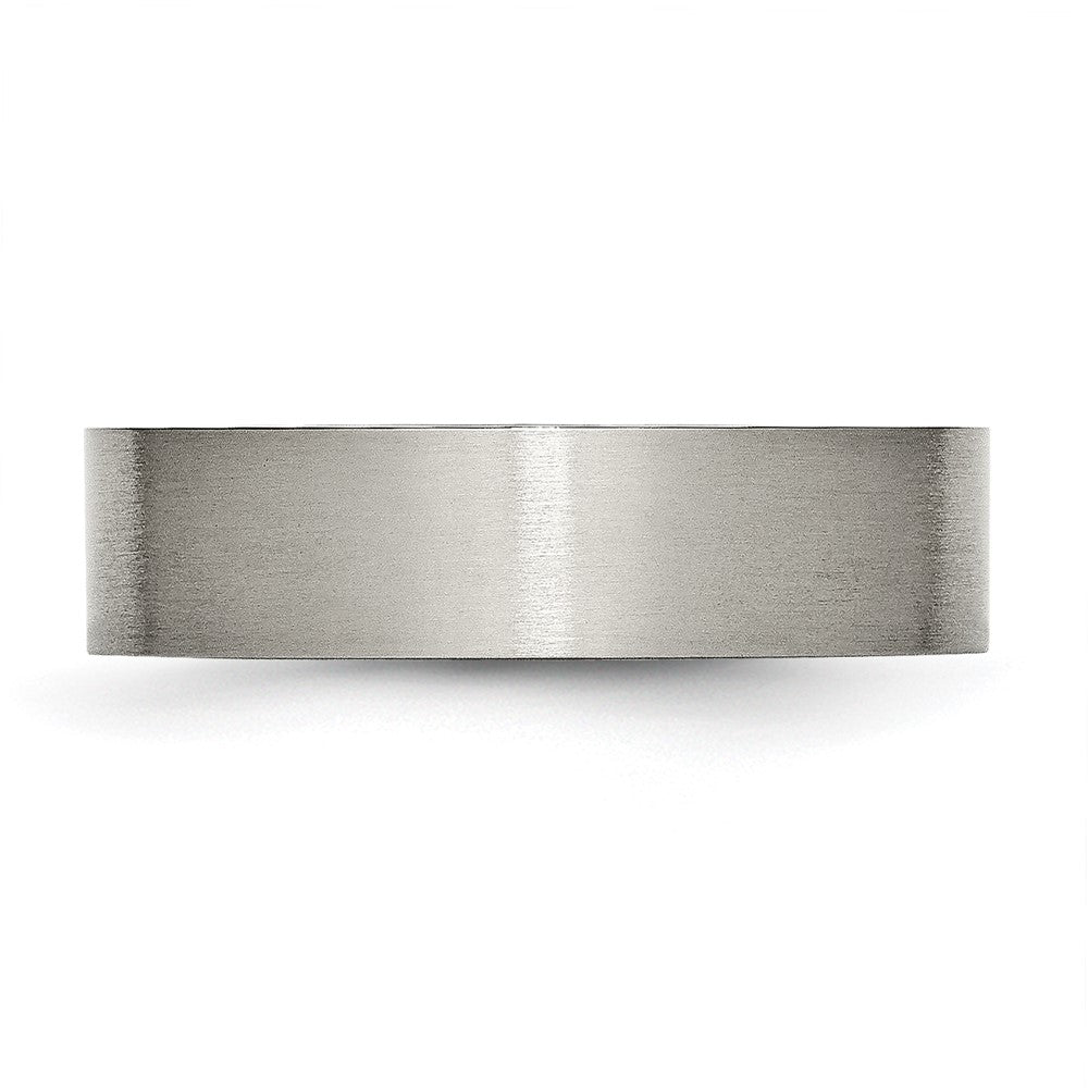 Chisel Titanium Brushed 6mm Flat Band