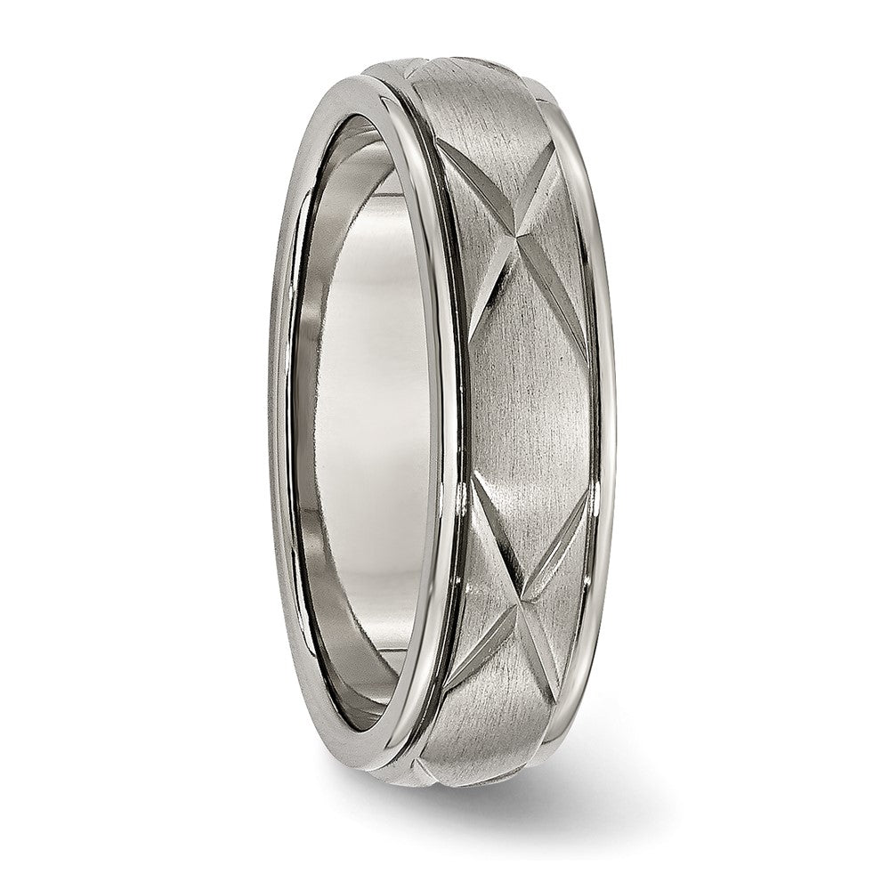 Titanium X-Design 6mm Satin Band