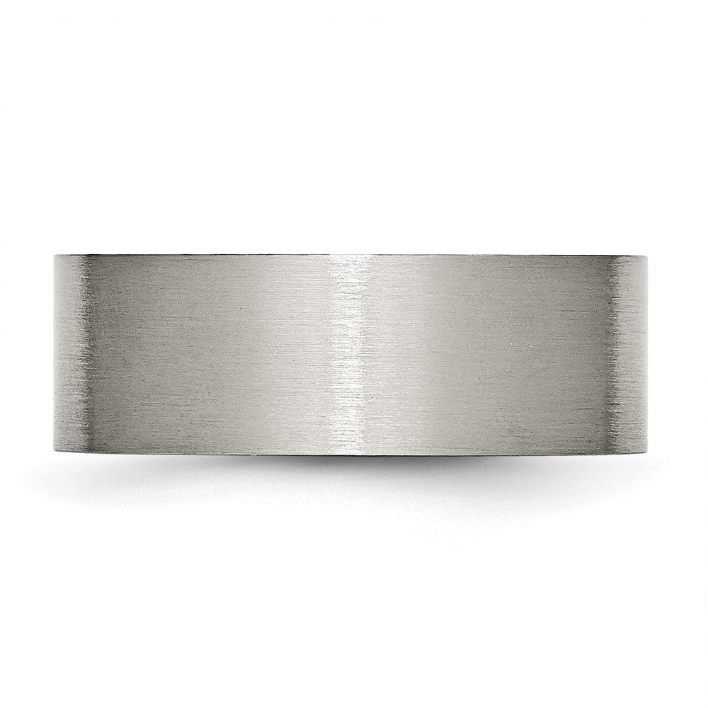 Chisel Titanium Brushed 8mm Flat Band