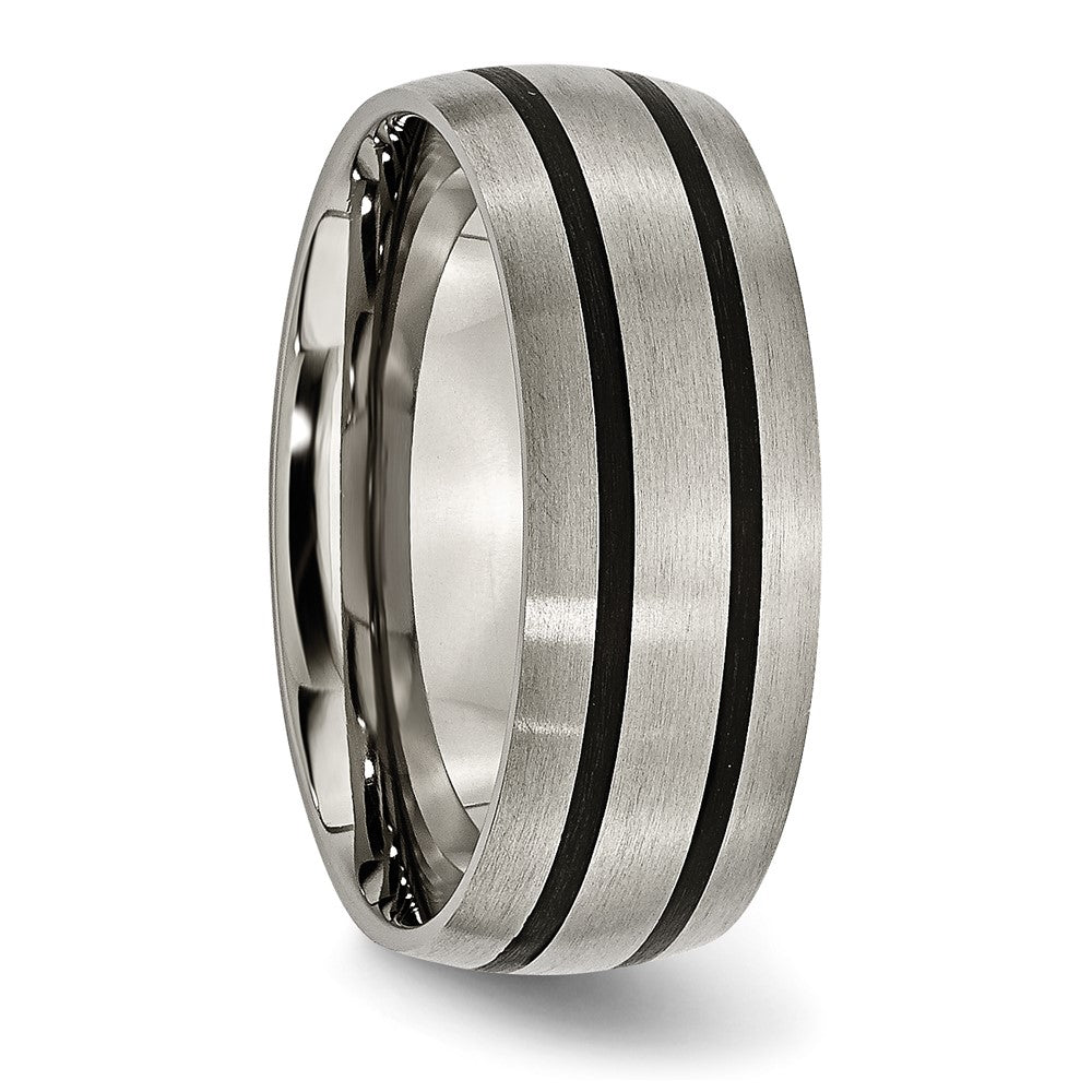 Titanium Enameled 8mm Satin Band