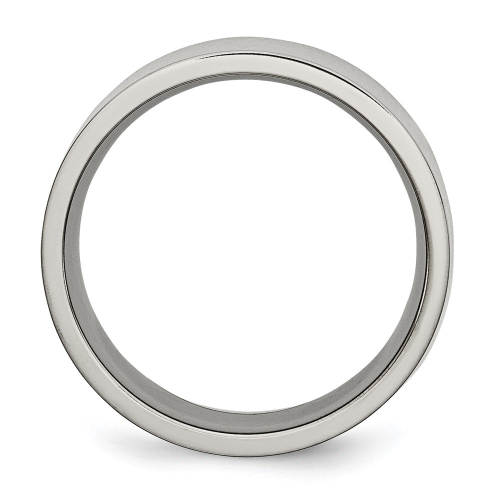 Chisel Titanium Polished 8mm Flat Band