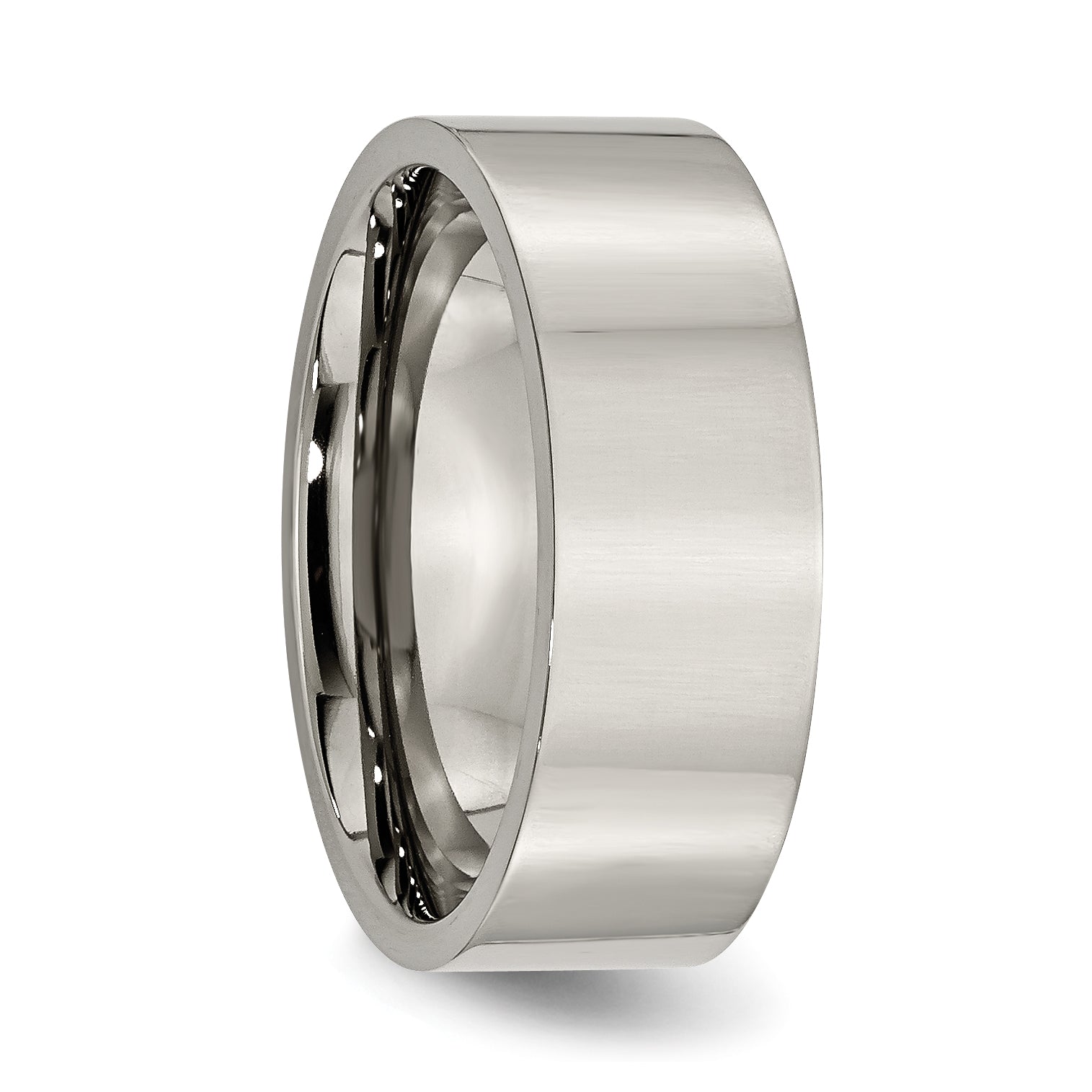 Titanium Flat 8mm Polished Band TB3