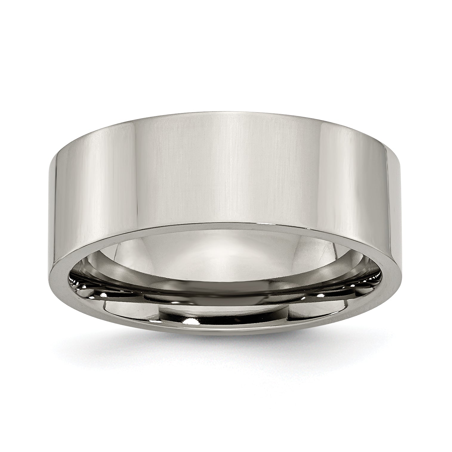 Titanium Flat 8mm Polished Band TB3