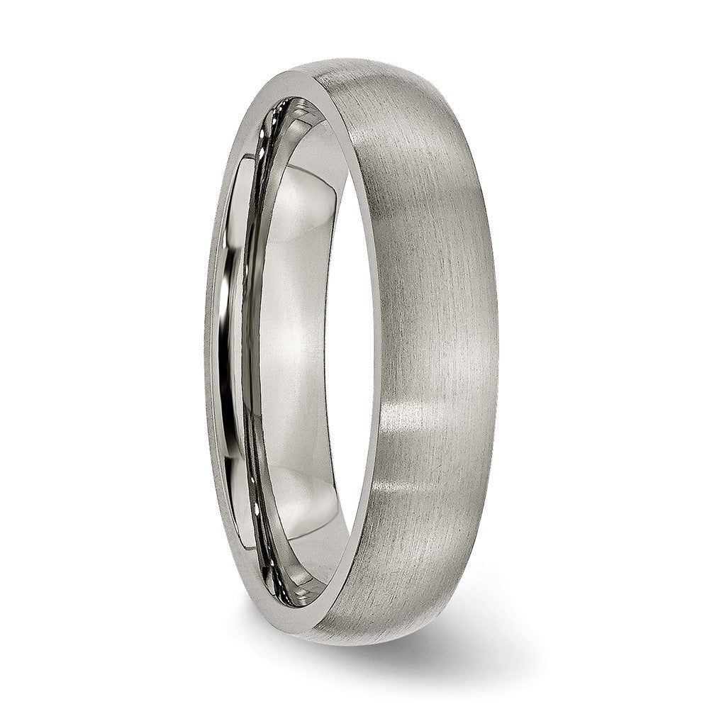 Chisel Titanium Brushed 5mm Half Round Band