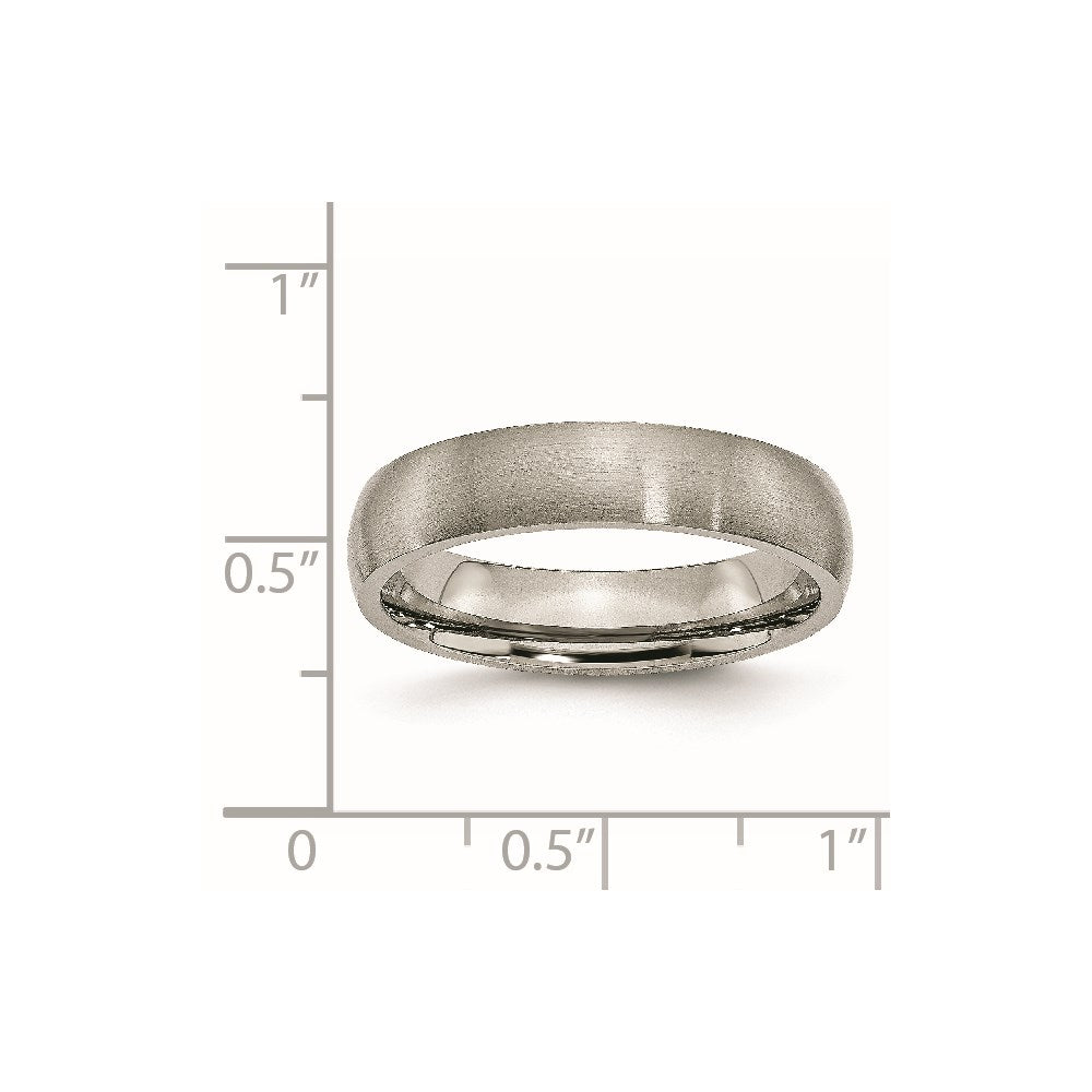 Chisel Titanium Brushed 5mm Half Round Band