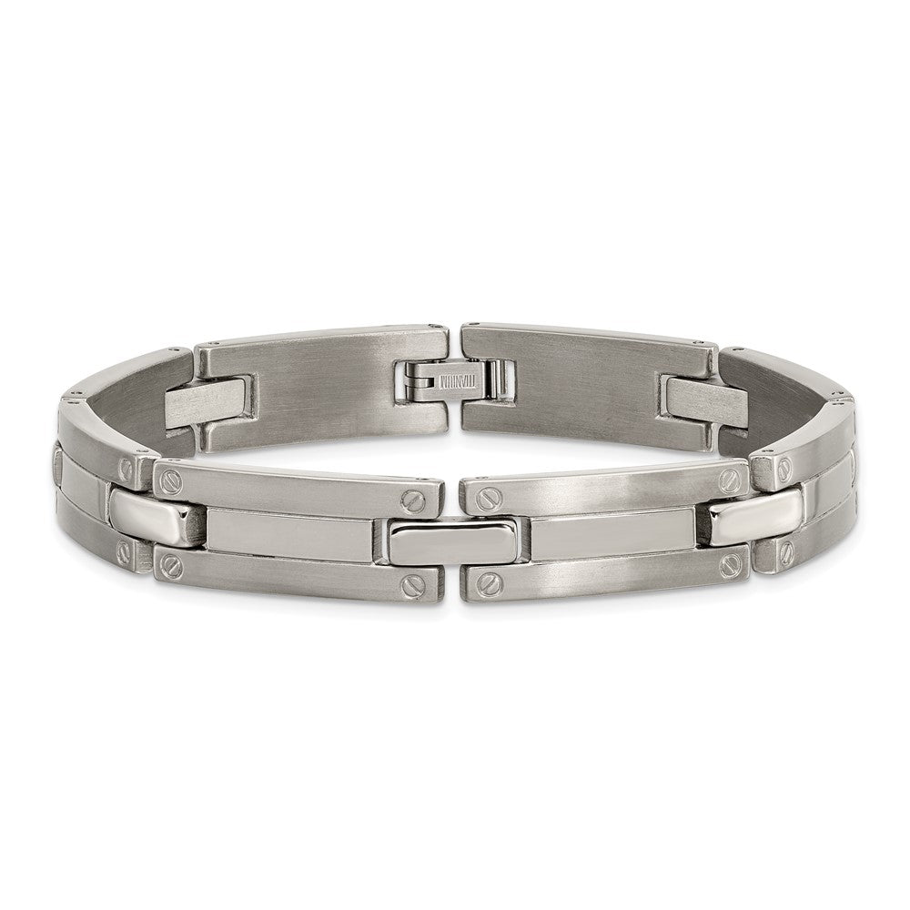 Chisel Titanium Brushed and Polished 8.5 inch Bracelet