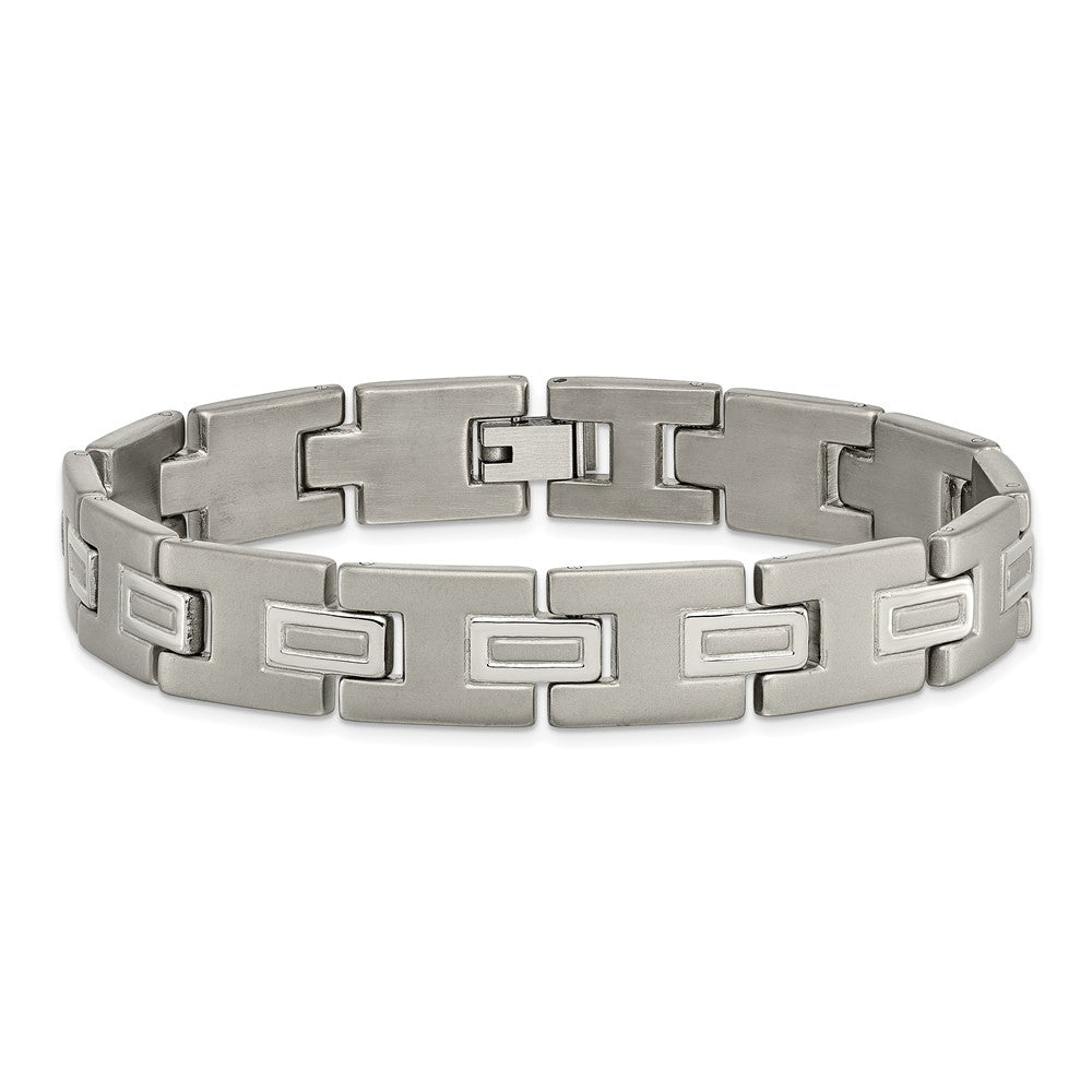 Chisel Titanium Brushed and Polished 8.75 inch Bracelet