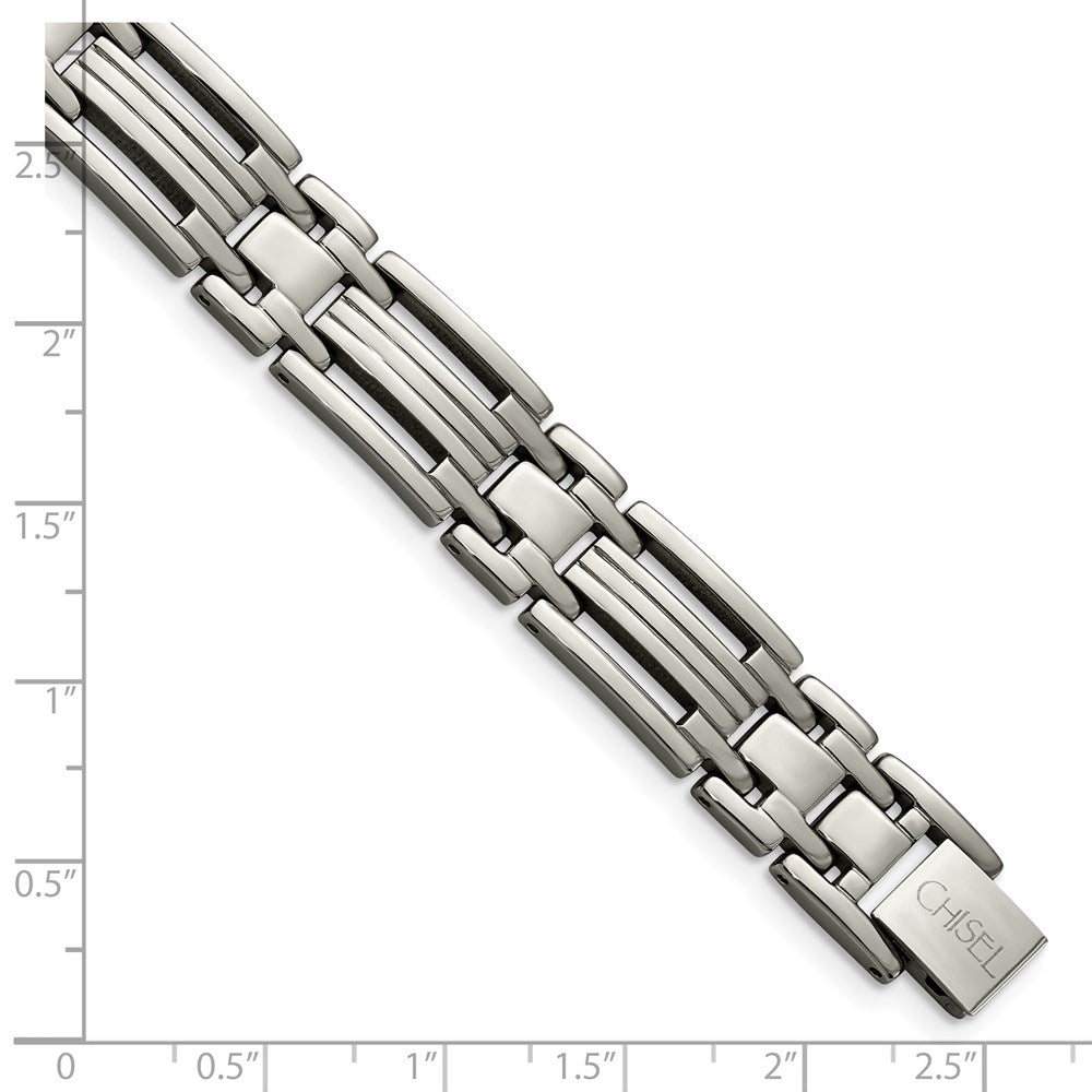 Chisel Titanium Polished 8.5 inch Bracelet