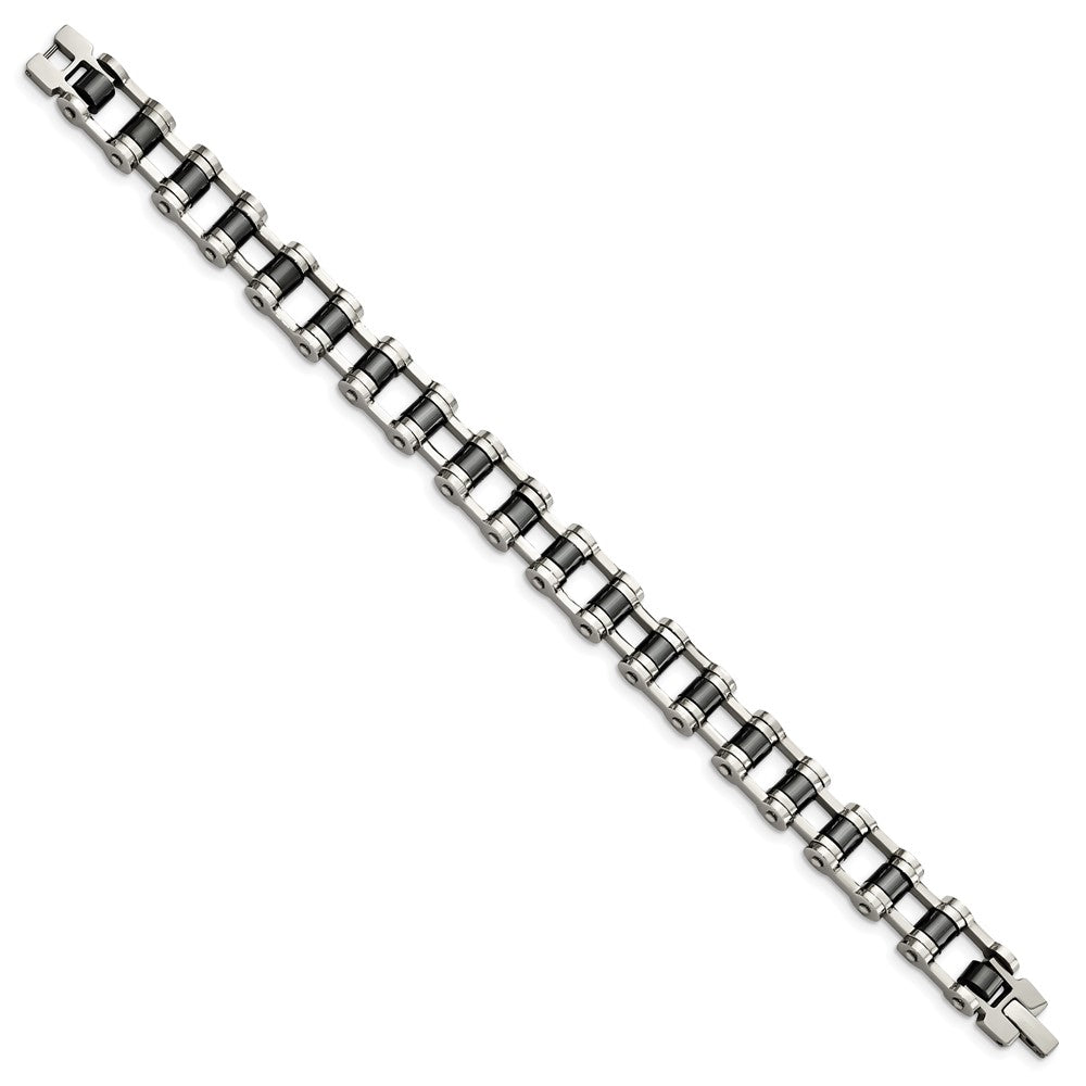 Chisel Stainless Steel Polished with Magnetic Links 8.5 inch Bracelet