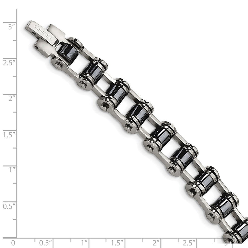 Chisel Stainless Steel Polished with Magnetic Links 8.5 inch Bracelet