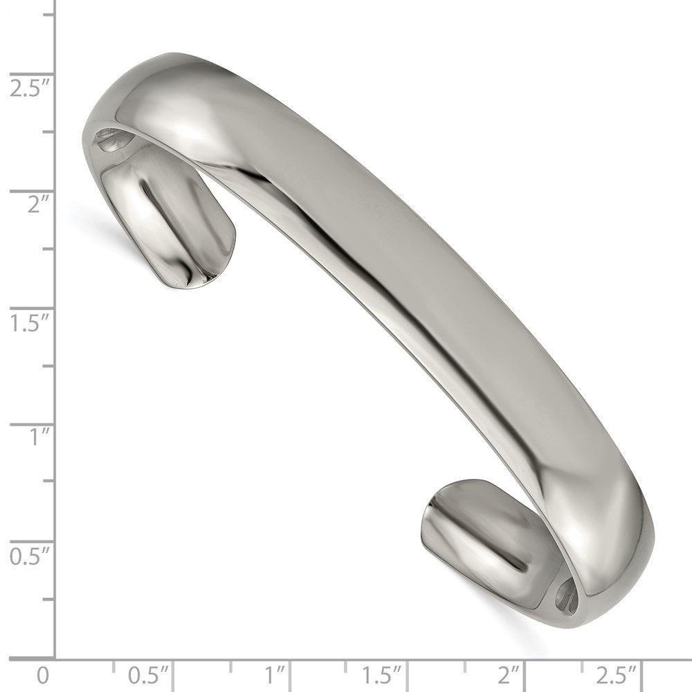 Chisel Titanium Polished Cuff Bangle