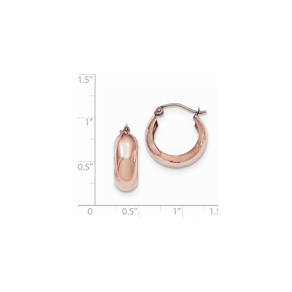 14k Rose Gold Hoop Earrings