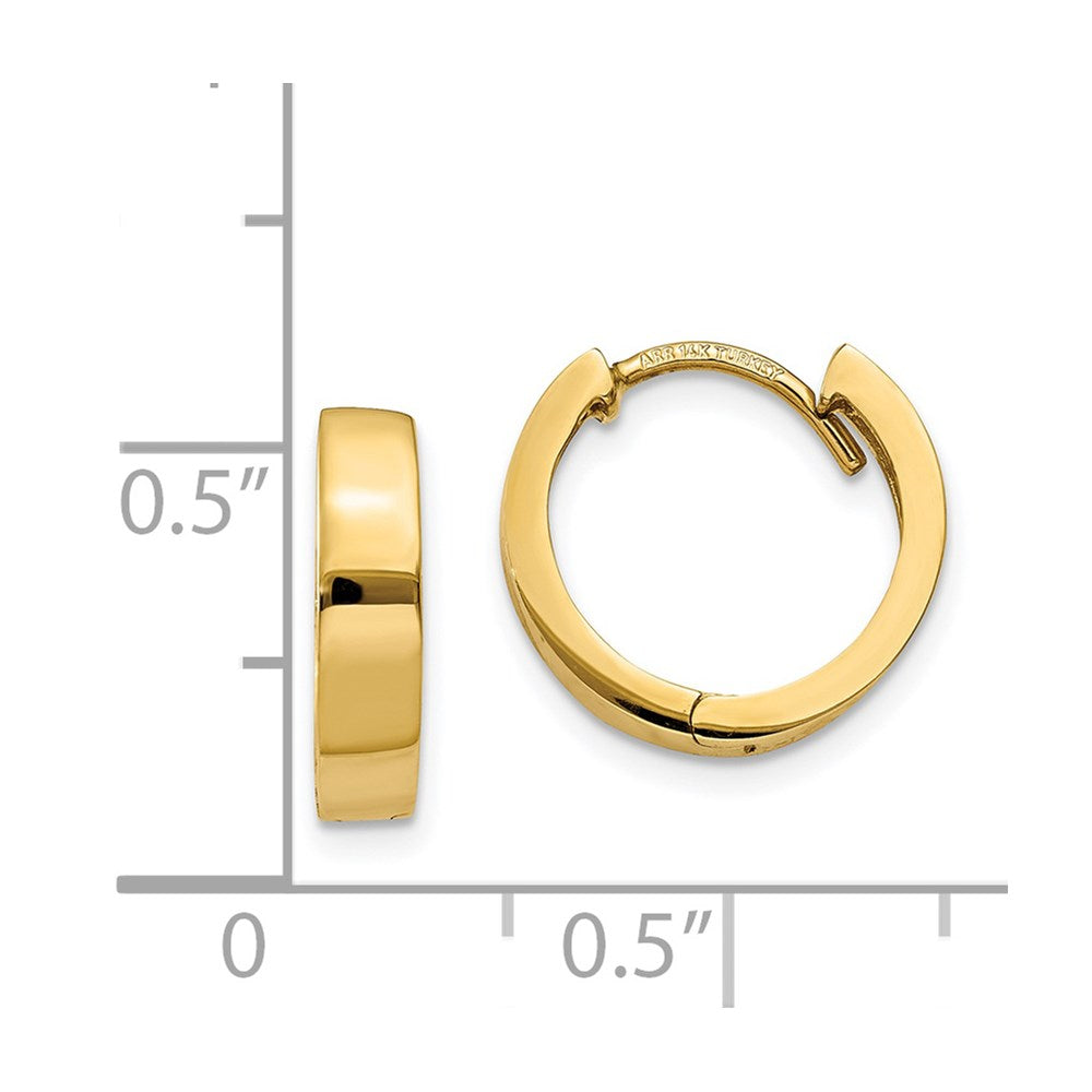 14k Round Hinged Hoop Earrings