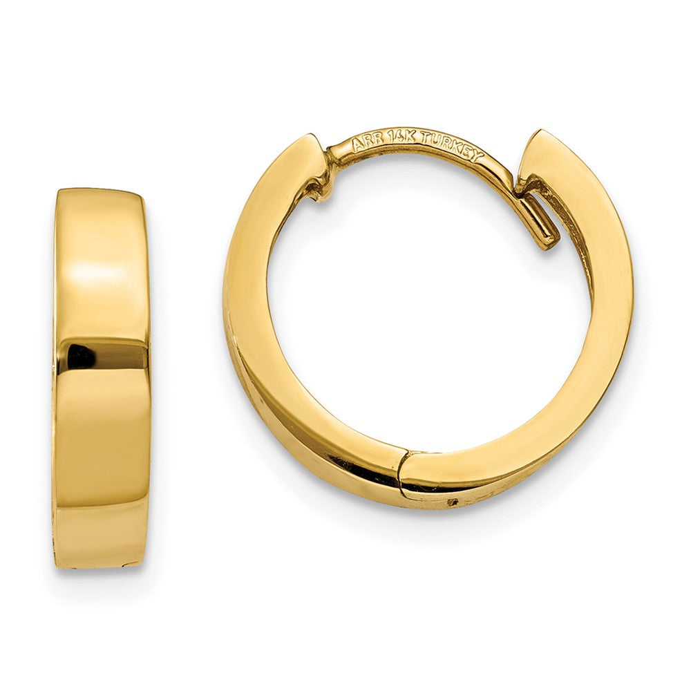 14k Round Hinged Hoop Earrings