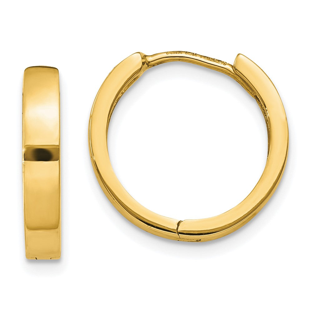 14k Round Hinged Hoop Earrings