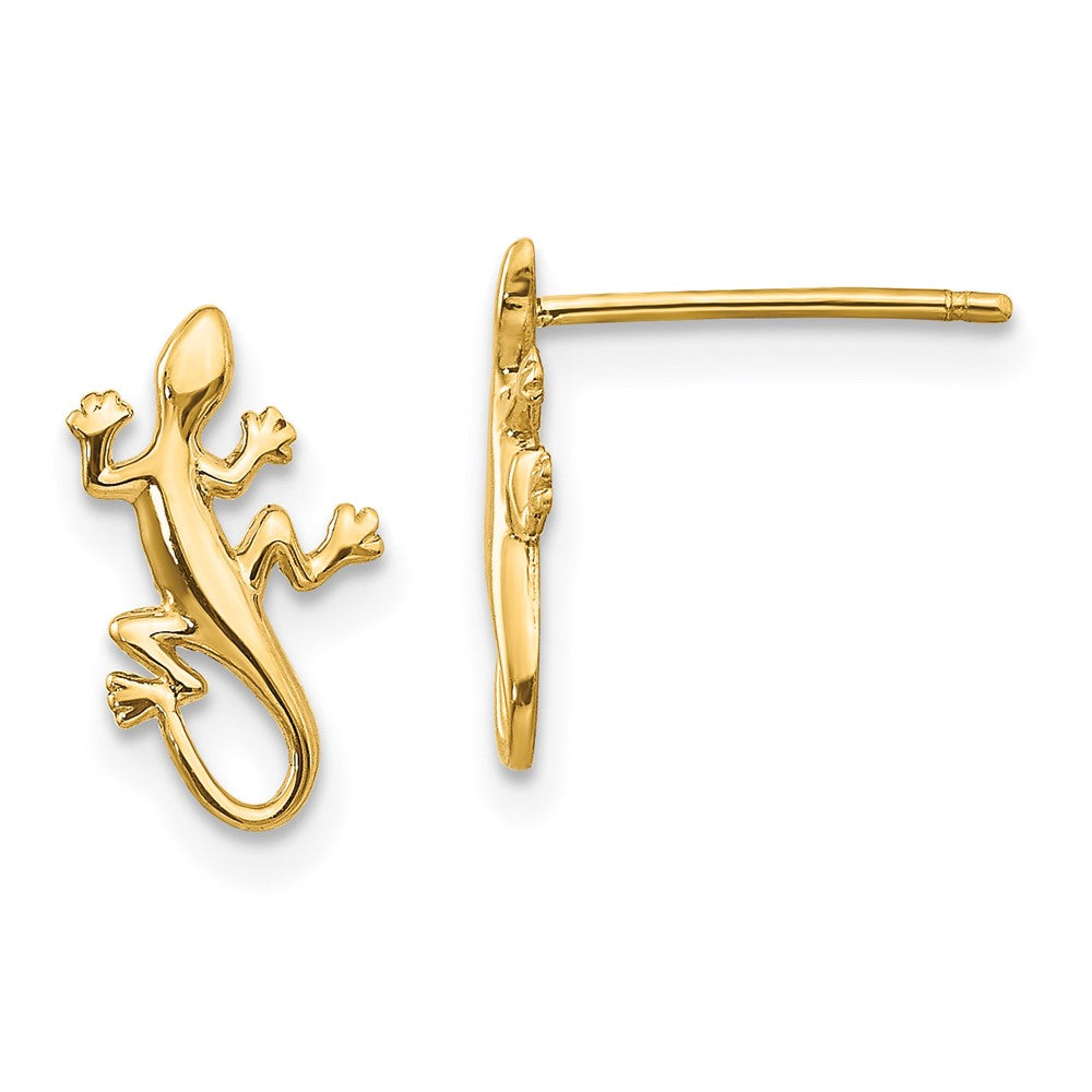 14k Polished Gecko Post Earrings