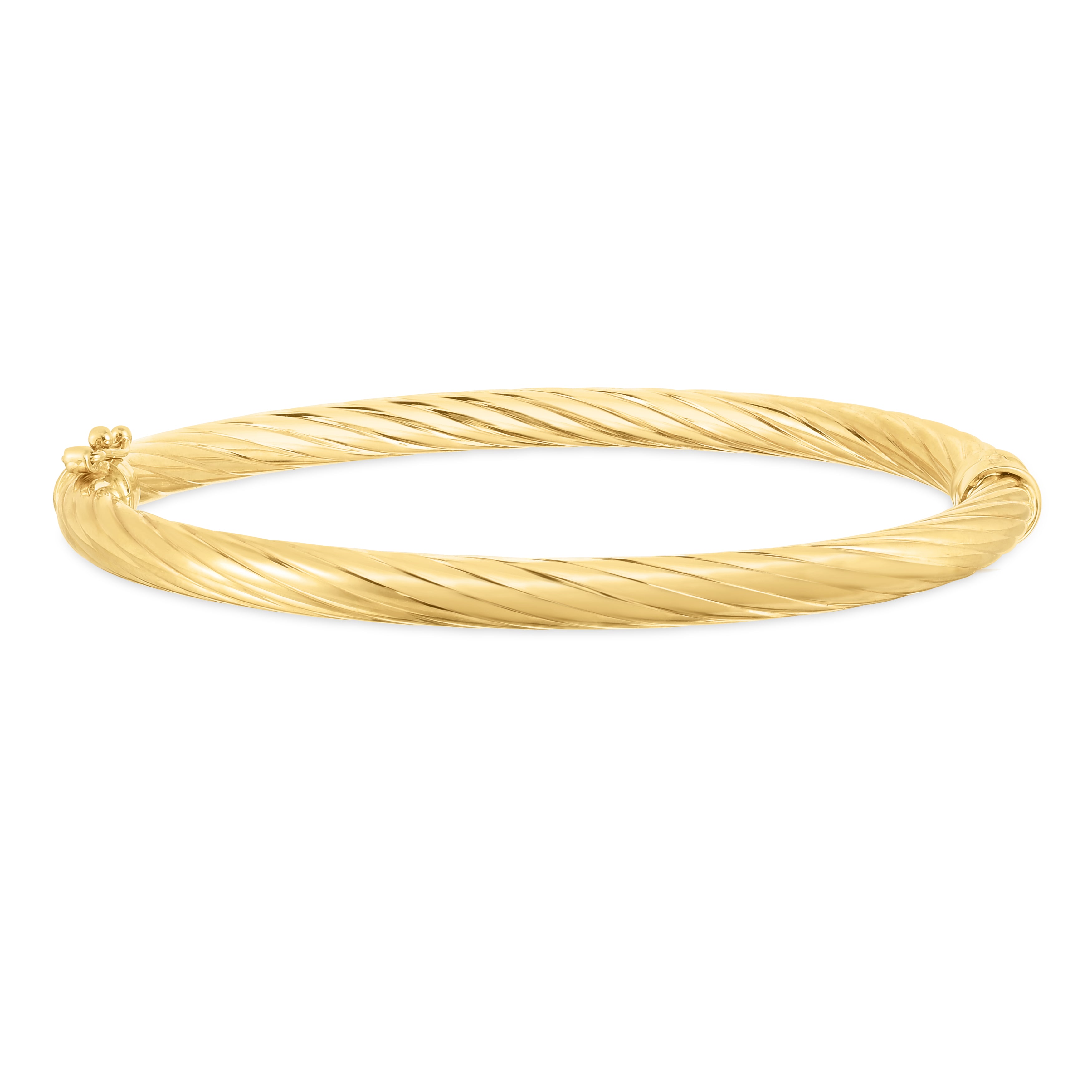 14K Yellow Gold 7" Twist Bangle