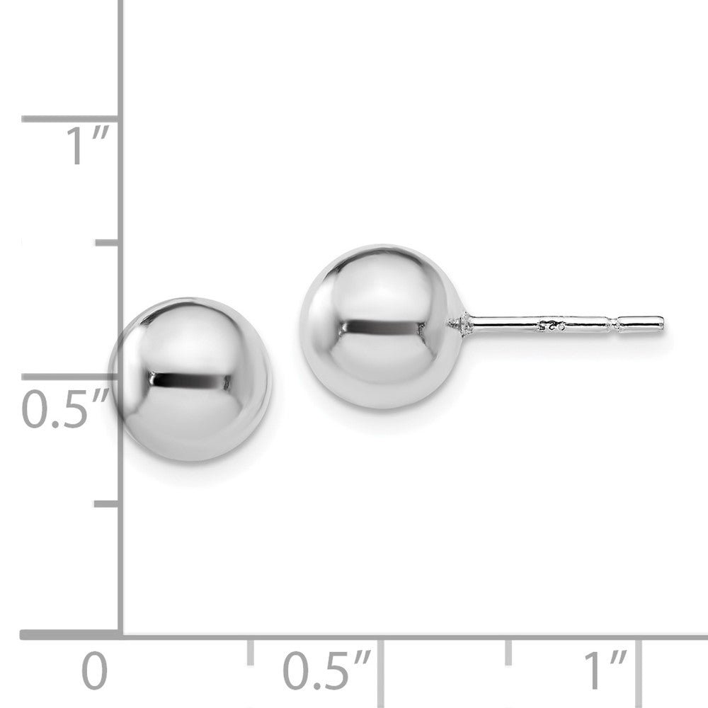 Sterling Silve 8mm Polished Ball Post Earrings