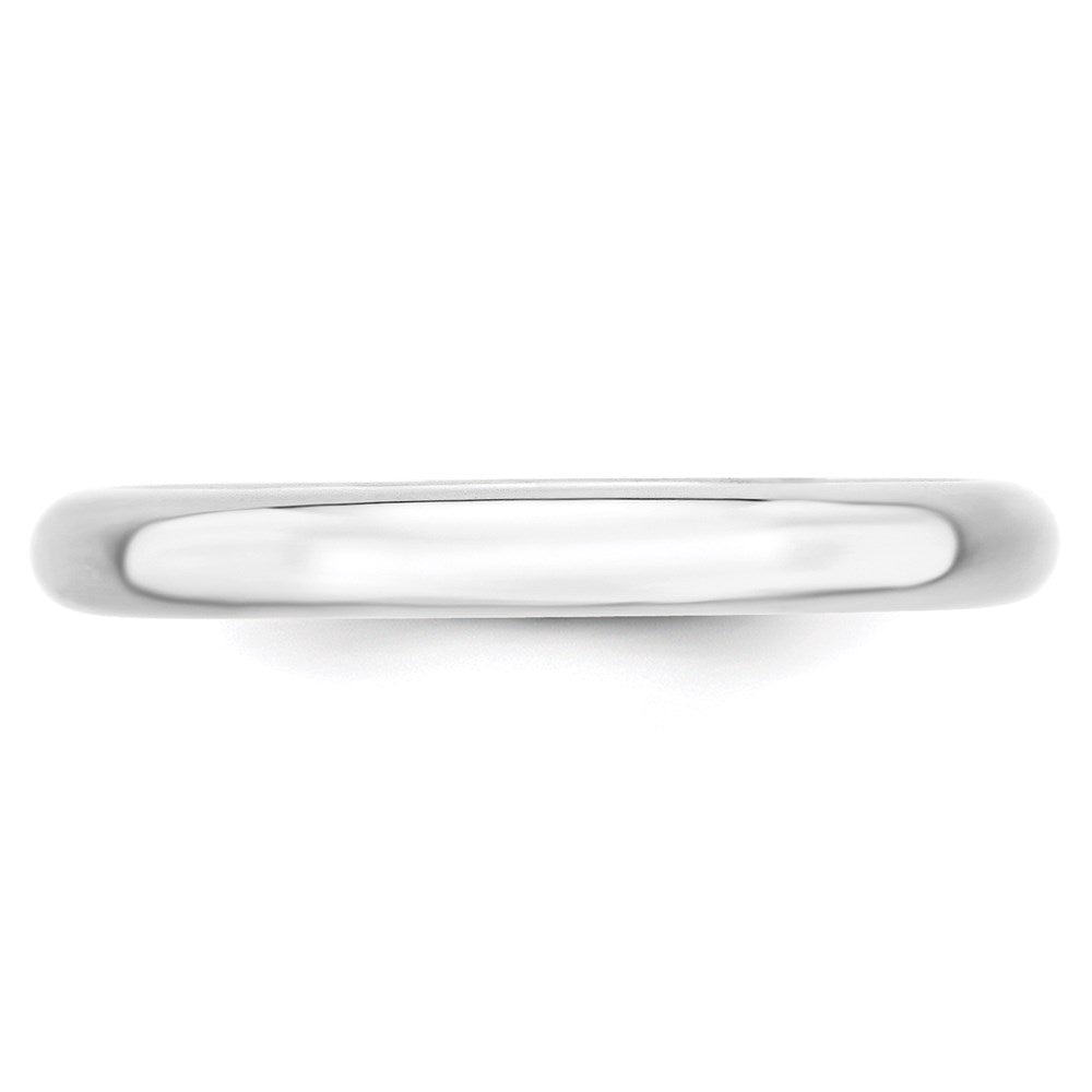 10k White Gold 3mm Standard Weight Comfort Fit Wedding Band Size 6