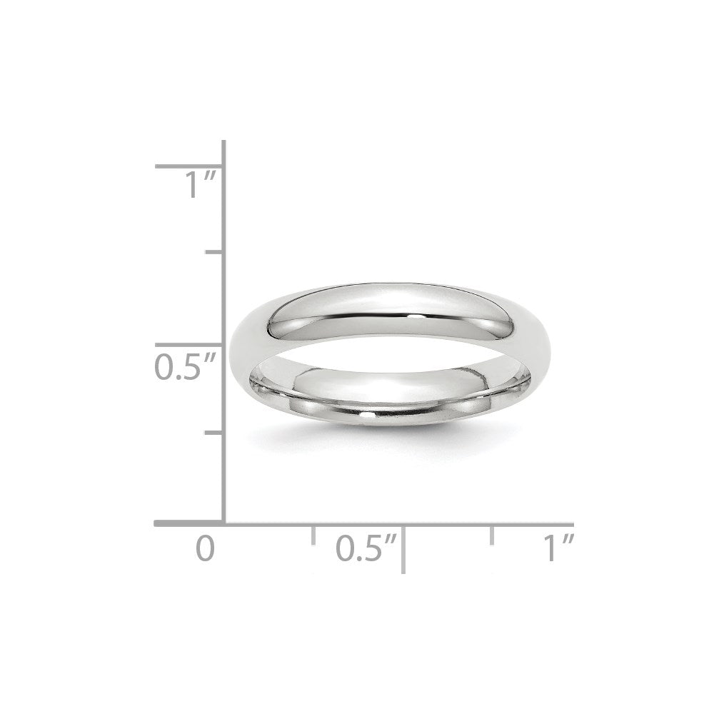 10k White Gold 4mm Standard Weight Comfort Fit Wedding Band Size 5.5