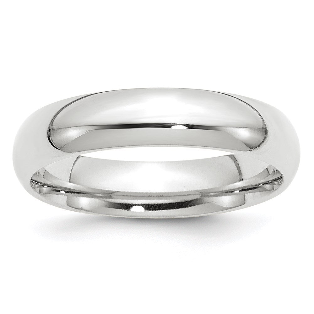 14k White Gold 5mm Standard Weight Comfort Fit Wedding Band Size 5