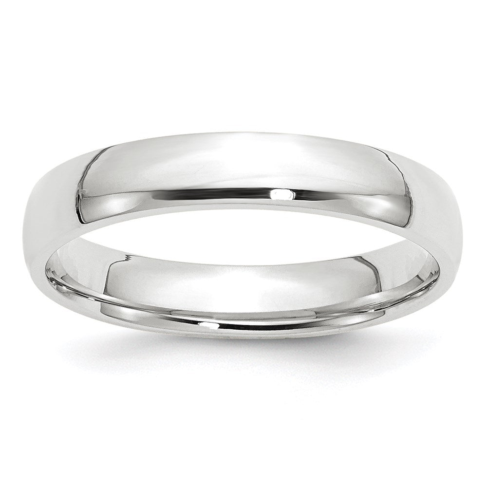 10k White Gold 4mm Lightweight Comfort Fit Wedding Band Size 12.5