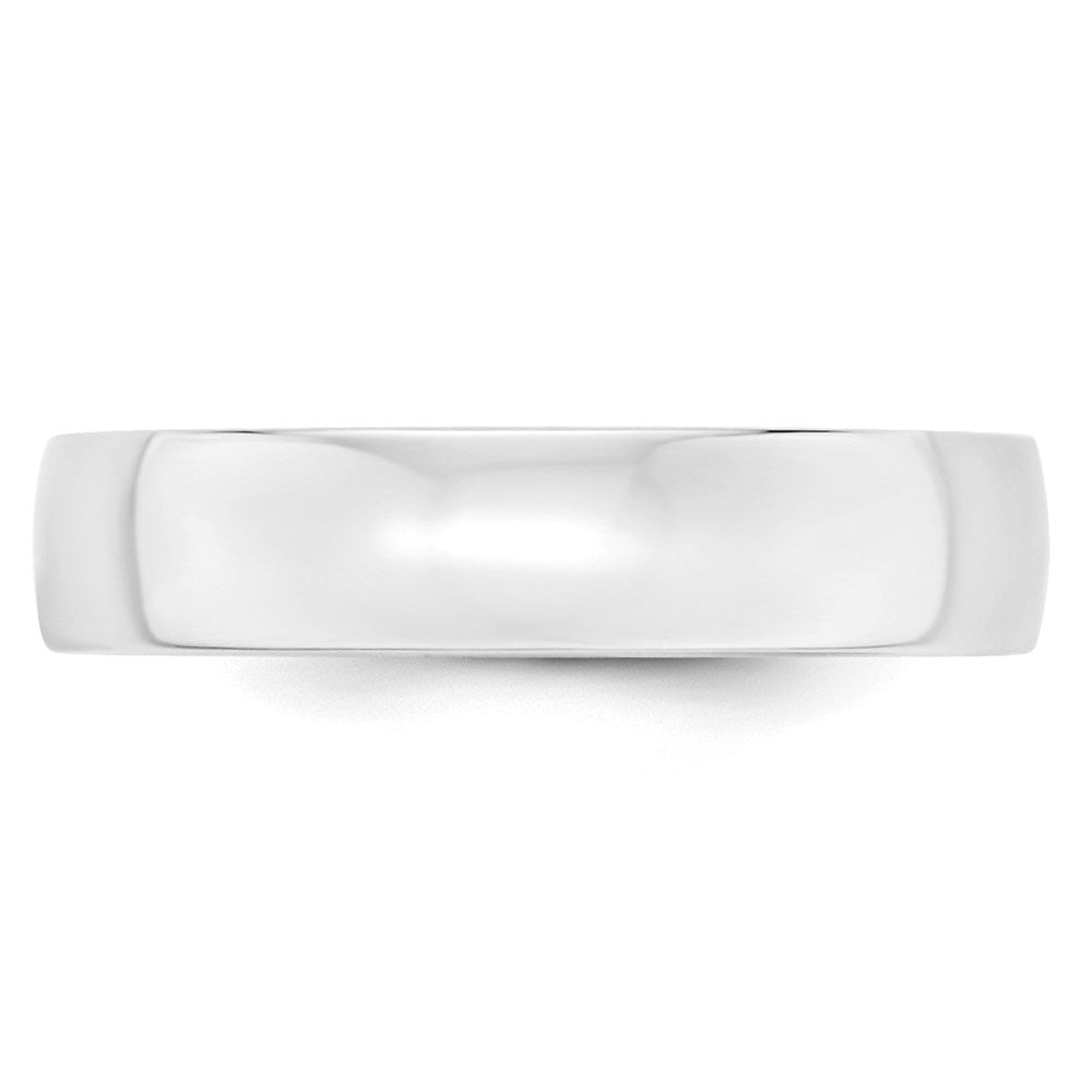 14k White Gold 5mm Lightweight Comfort Fit Wedding Band Size 4