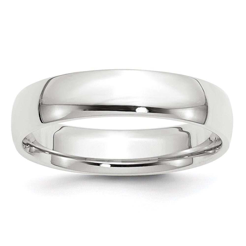 10k White Gold 5mm Lightweight Comfort Fit Wedding Band Size 7