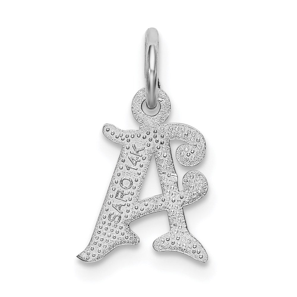 14KW Diamond-cut Letter A Initial Charm