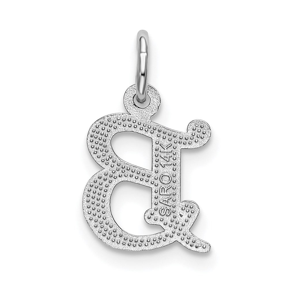 14KW Diamond-cut Letter B Initial Charm