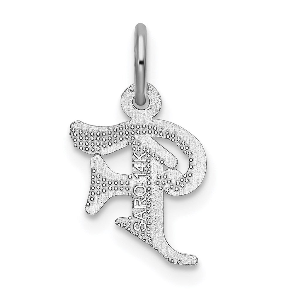 14KW Diamond-cut Letter F Initial Charm